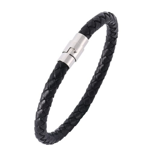 Men's Leather Magnetic Bracelet